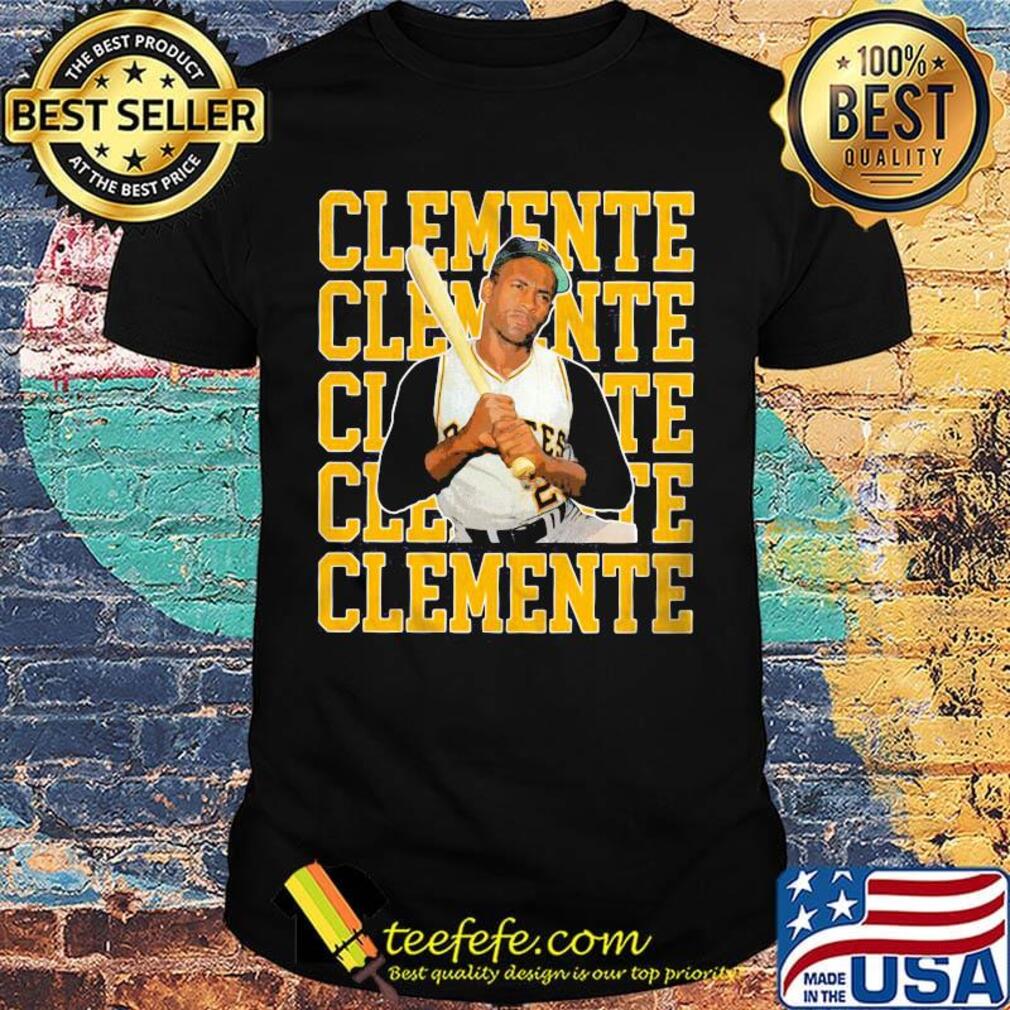 Roberto clemente 21 pittsburgh pirates baseball team player shirt