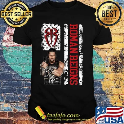 Roman reigns signature american flag independence day shirt