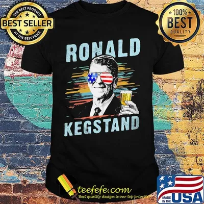 Ronald kegstand drink american flag independence day shirt