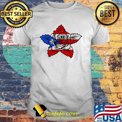 Rose American flag veteran Independence Day shirt