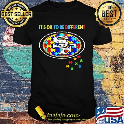 San francisco 49ers it's ok to be different autism awareness shirt