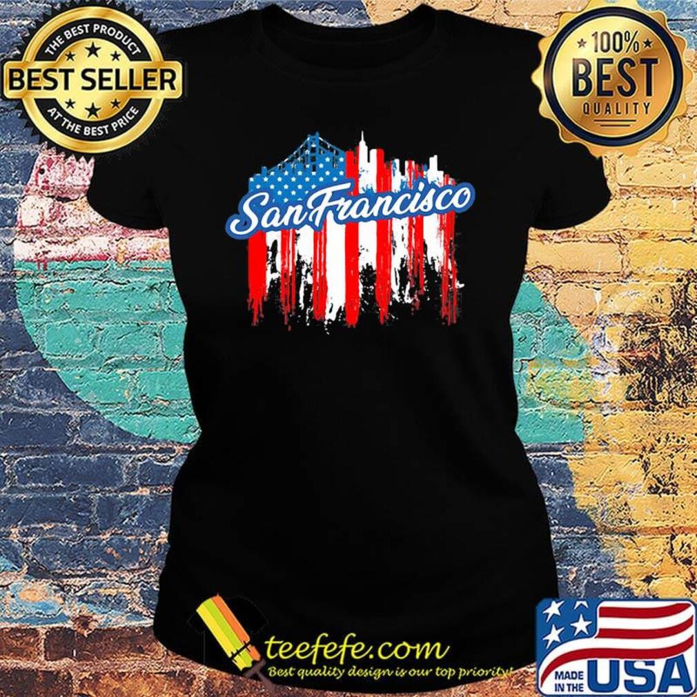 San francisco American flag s Ladies tee San francisco American flag s Ladies tee