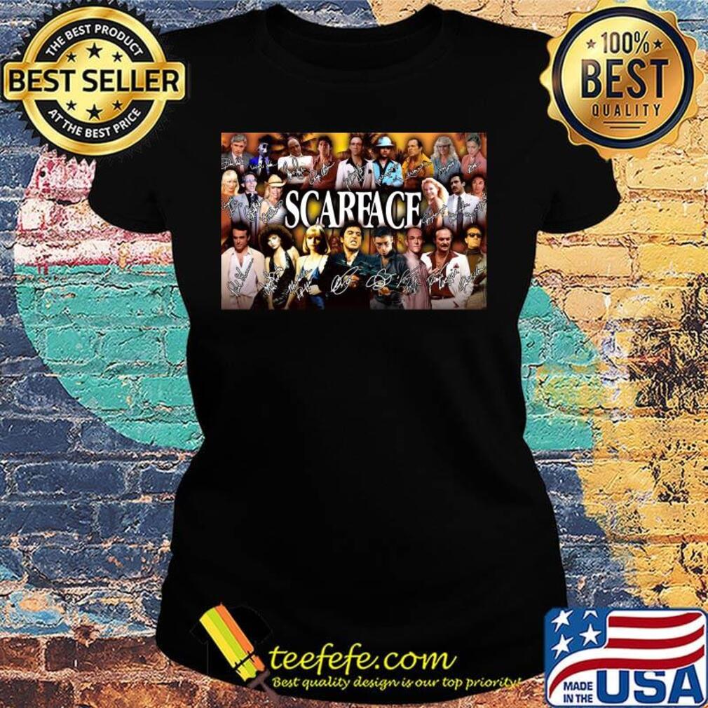 Scarface movie characters signatures poster s Ladies tee Scarface movie characters signatures poster s Ladies tee