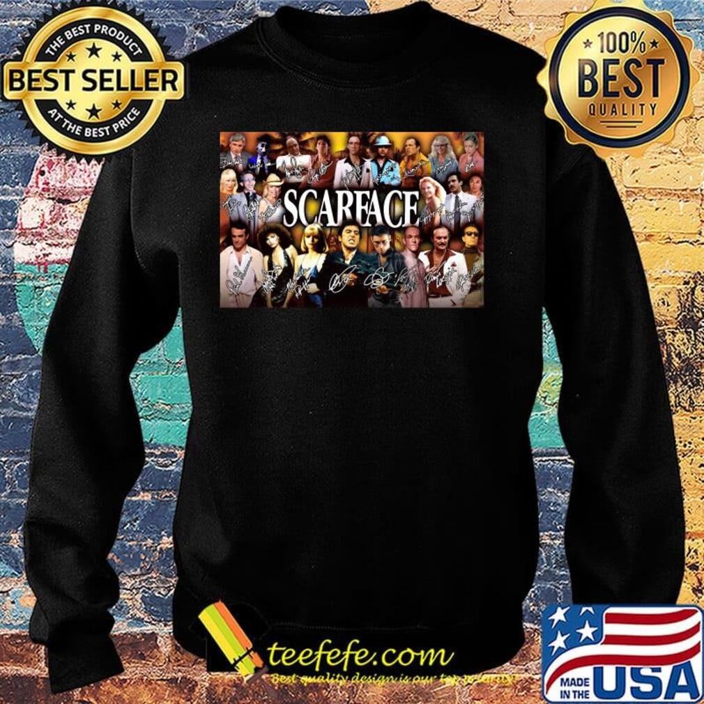 Scarface movie characters signatures poster s Sweater Scarface movie characters signatures poster s Sweater