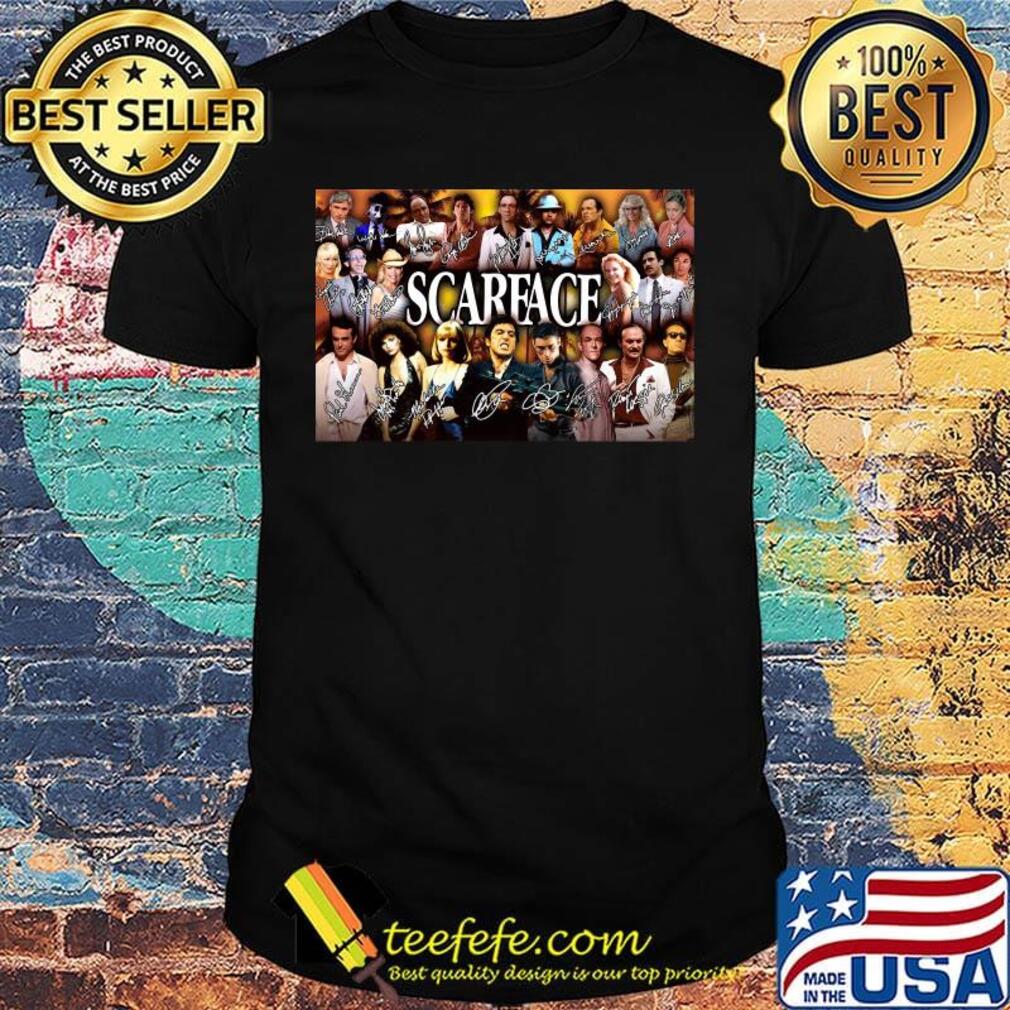 Scarface movie characters signatures poster shirt