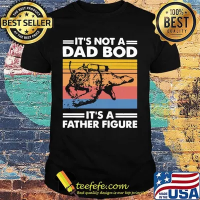 Scuba diving bear it's not a dad bod it's father figure father's day vintage retro shirt