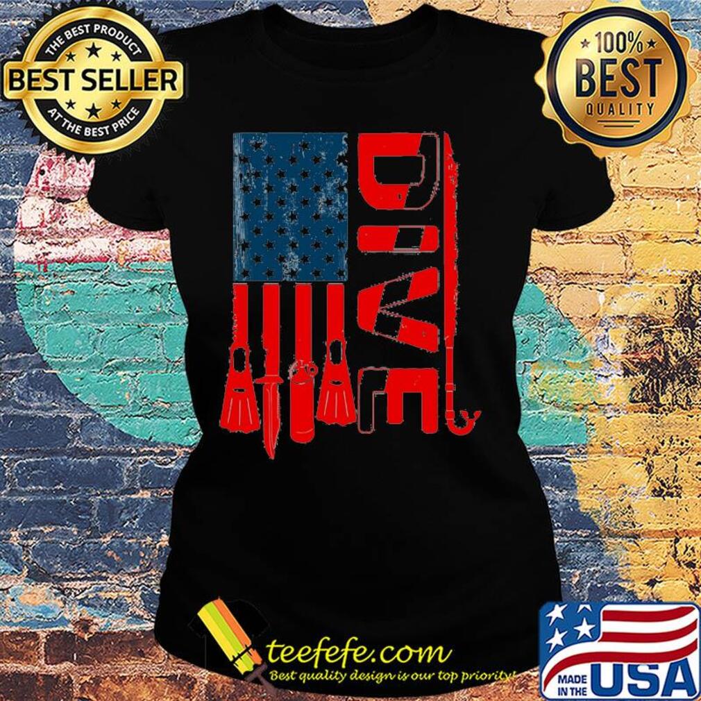 Scuba diving dive american flag independence day s Ladies tee Scuba diving dive american flag independence day s Ladies tee
