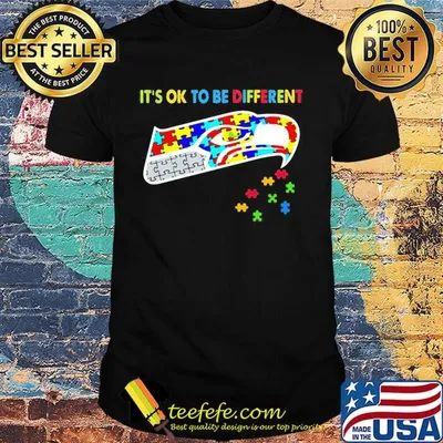 Seattle seahawks it's ok to be different autism awareness shirt