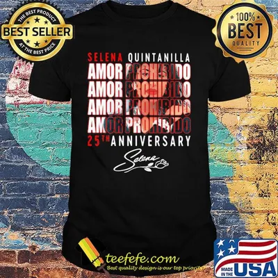 Selena quintanilla amor prohibido 25th anniversary signature shirt
