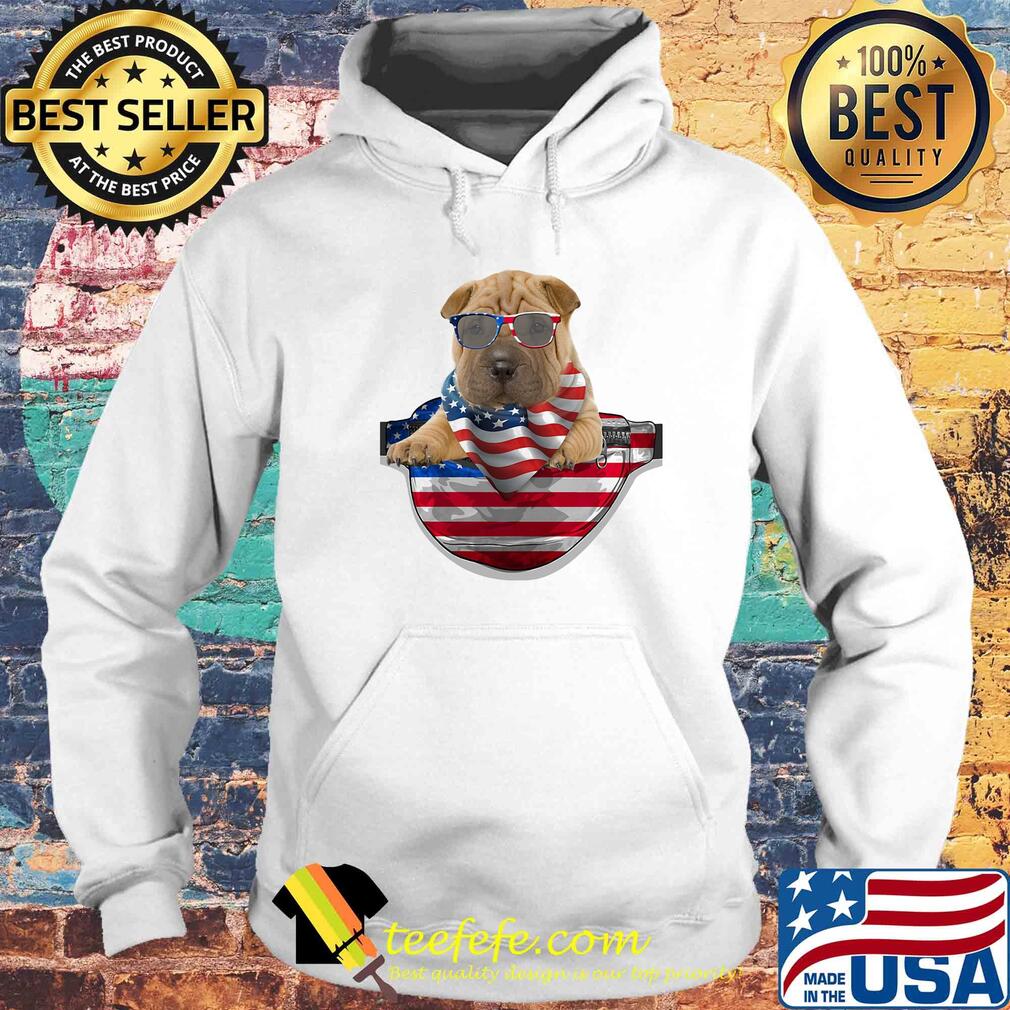Shar pei waist pack american flag independence day s Hoodie Shar pei waist pack american flag independence day s Hoodie