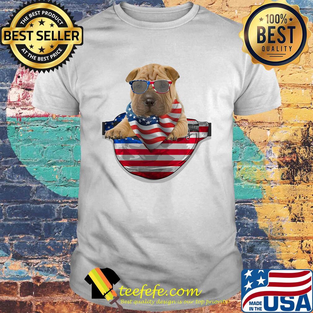 Shar pei waist pack american flag independence day shirt Shar pei waist pack american flag independence day shirt