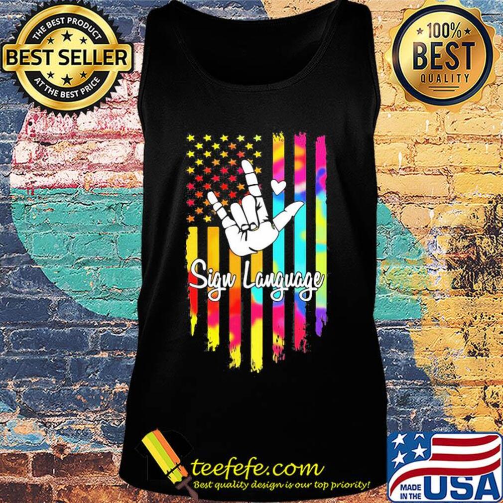 Sign language american flag independence day heart s Tank top Sign language american flag independence day heart s Tank top