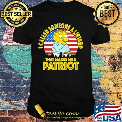 Simpson i called someone a libtard that makes me a patriot american flag independence day vintage retro shirt