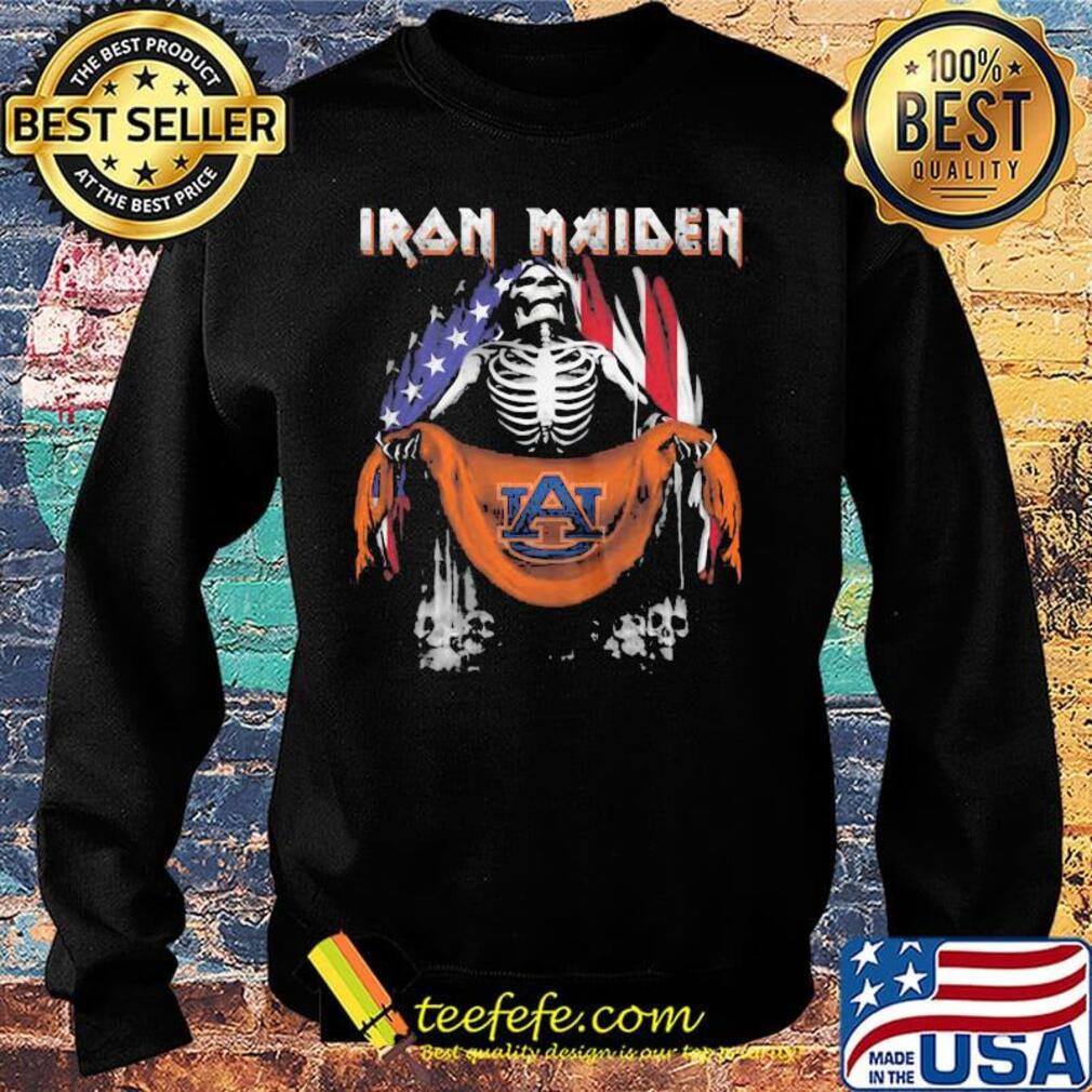 Skeleton iron maiden auburn tigers logo american flag independence day s Sweater Skeleton iron maiden auburn tigers logo american flag independence day s Sweater