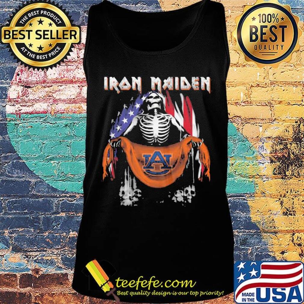 Skeleton iron maiden auburn tigers logo american flag independence day s Tank top Skeleton iron maiden auburn tigers logo american flag independence day s Tank top
