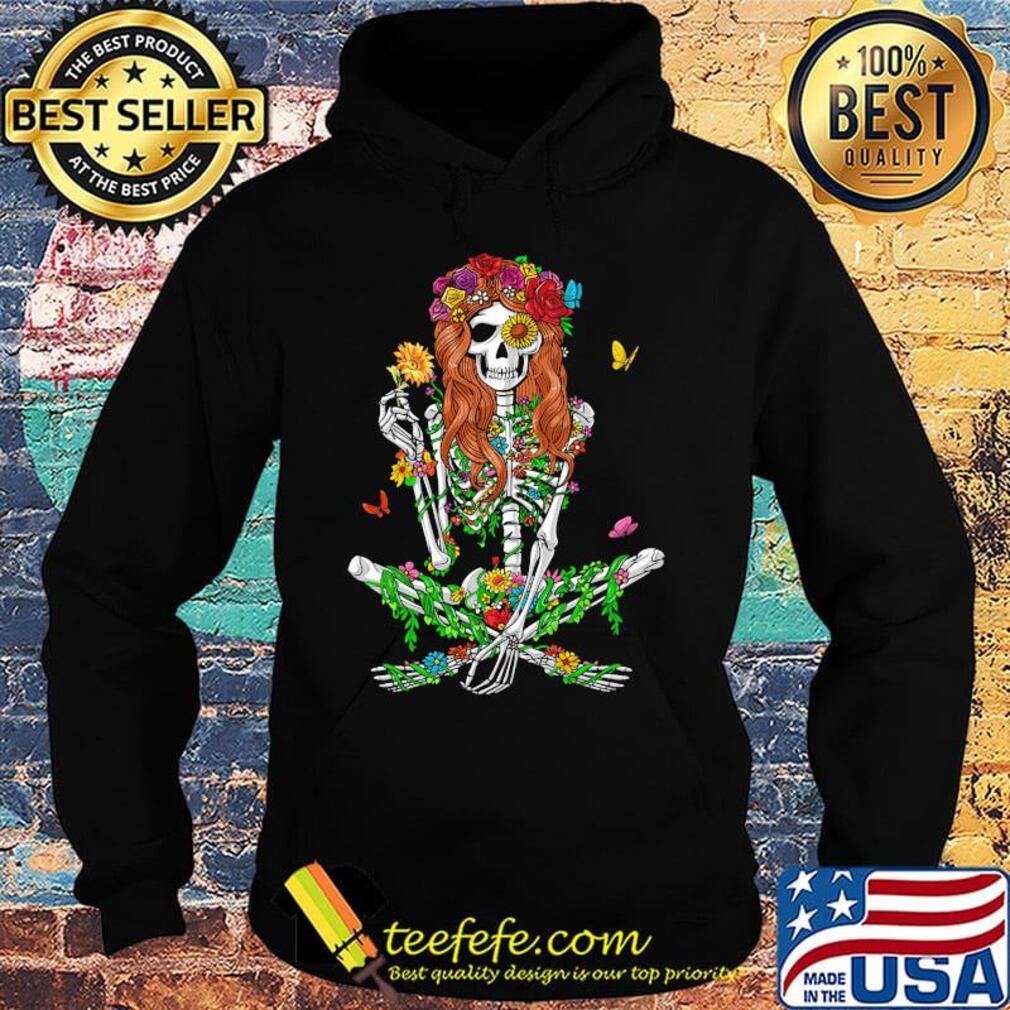 Skeleton Psychedelic Hippie Sunflower Festival Girls Shirt Hoodie Skeleton Psychedelic Hippie Sunflower Festival Girls Shirt Hoodie