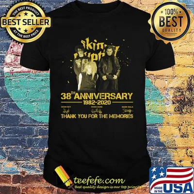 Skinny puppy 38th anniversary 1982 2020 thank you for the memories signatures shirt