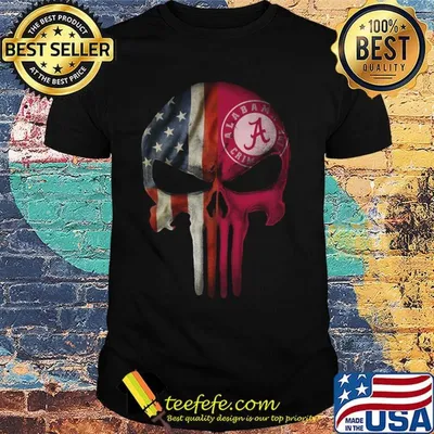 Skull american flag alabama crimson tide independence day shirt
