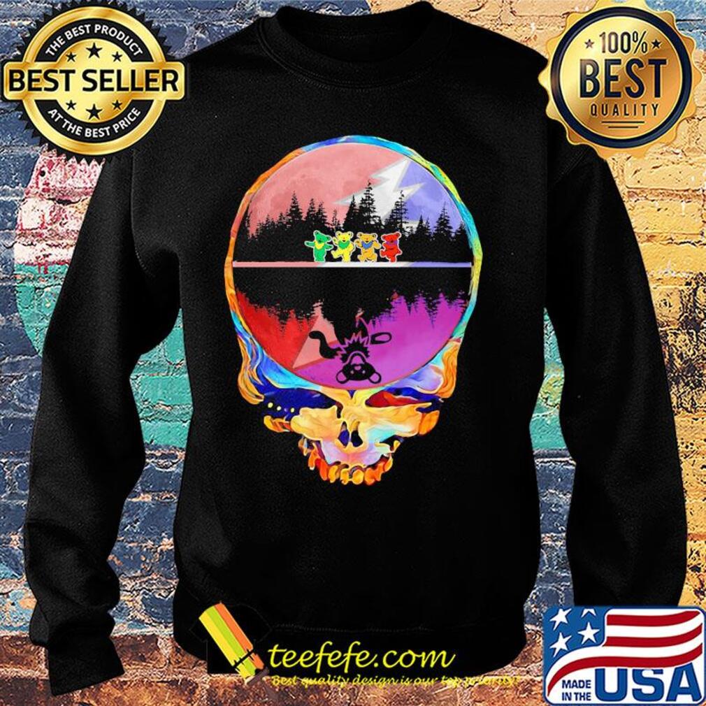 Skull hippie bear water reflection s Sweater Skull hippie bear water reflection s Sweater
