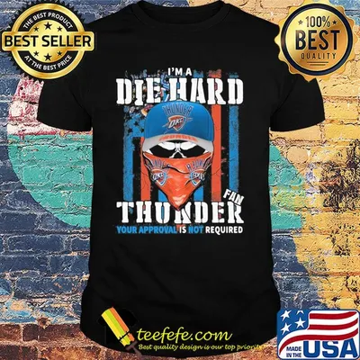 Skull I'm a die hard fan oklahoma city thunder your approval is not required american flag independence day shirt