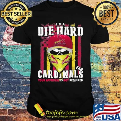 Skull i'm a die hard fan st. louis cardinals your approval is not required american flag independence day shirt
