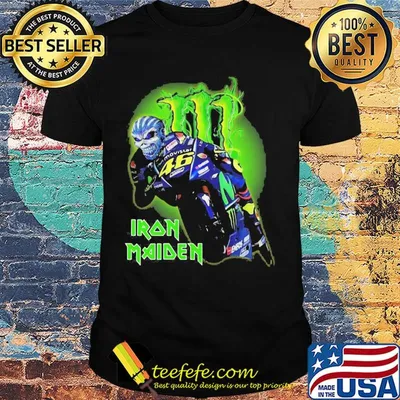 Skull iron maiden valentino rossi 46 movistar shirt