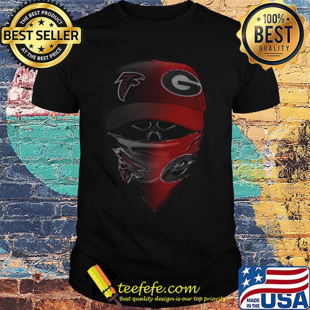 Skull mask atlanta falcons and green bay packers shirt
