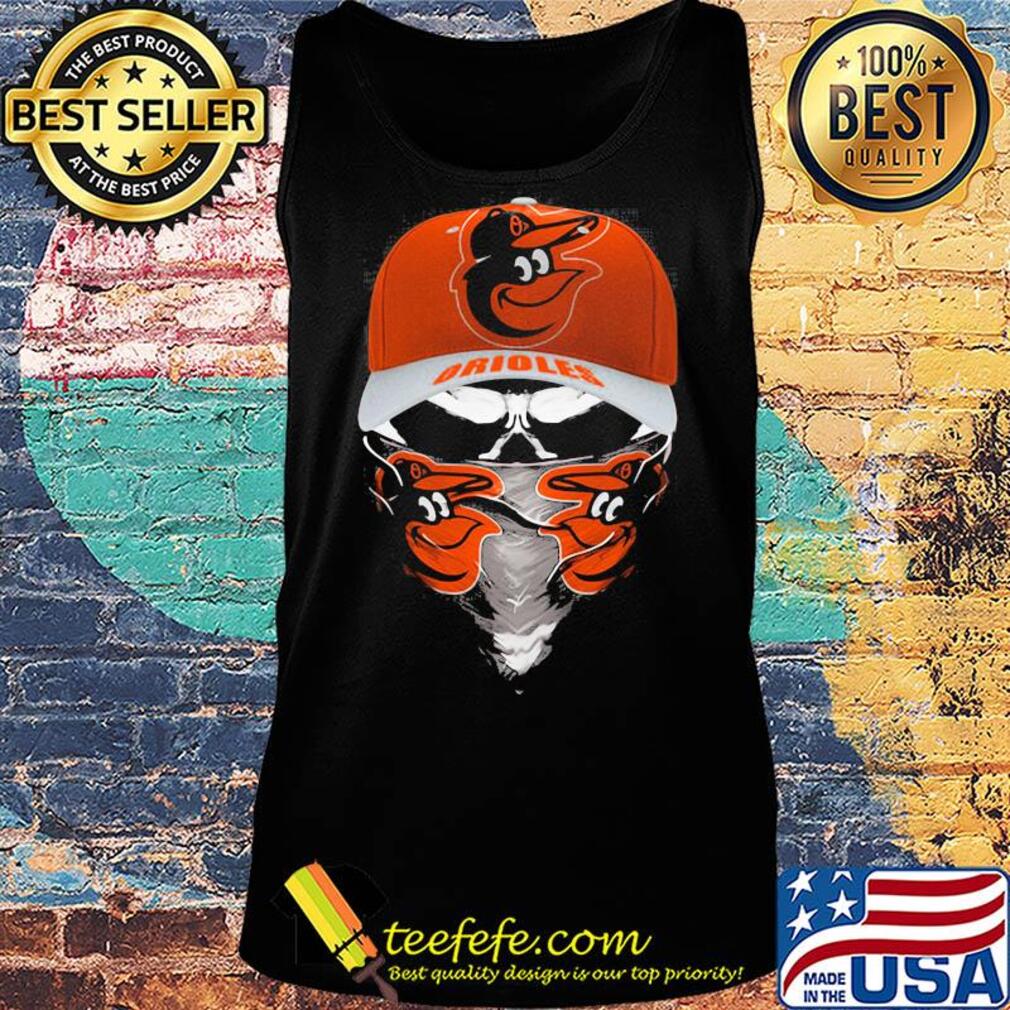 Skull mask baltimore orioles baseball s Tank top Skull mask baltimore orioles baseball s Tank top