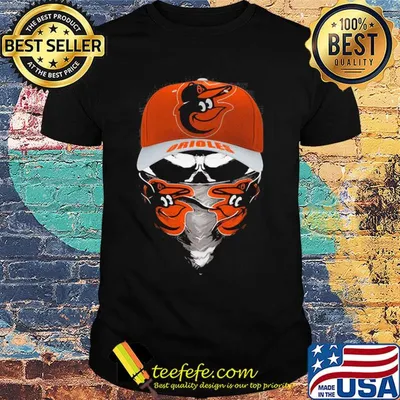 Skull mask baltimore orioles baseball shirt