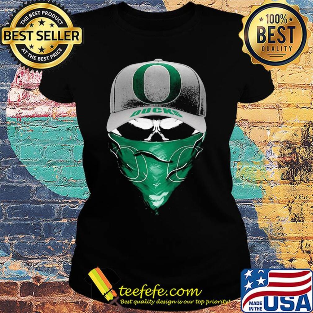 Skull mask oregon ducks football logo s Ladies tee Skull mask oregon ducks football logo s Ladies tee