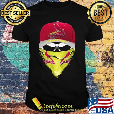 Skull mask st. louis cardinals baseball logo shirt