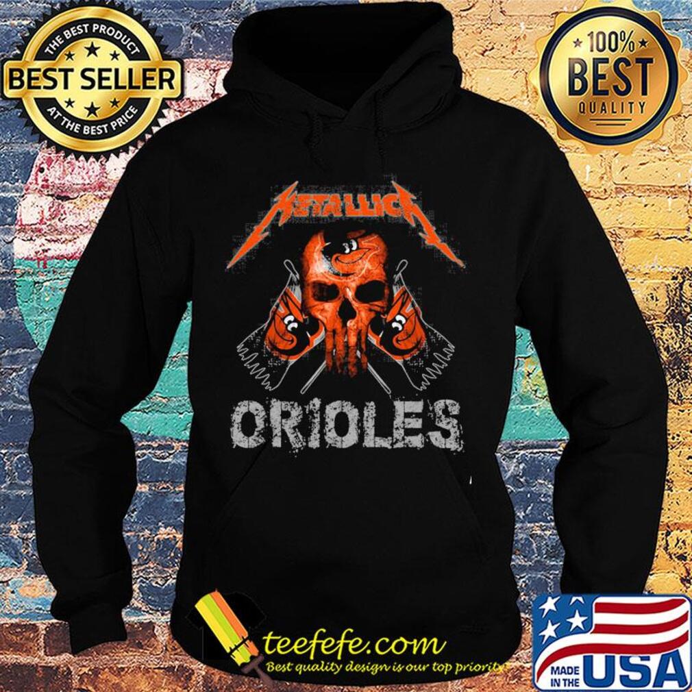 Skull metallica baltimore orioles flag s Hoodie Skull metallica baltimore orioles flag s Hoodie