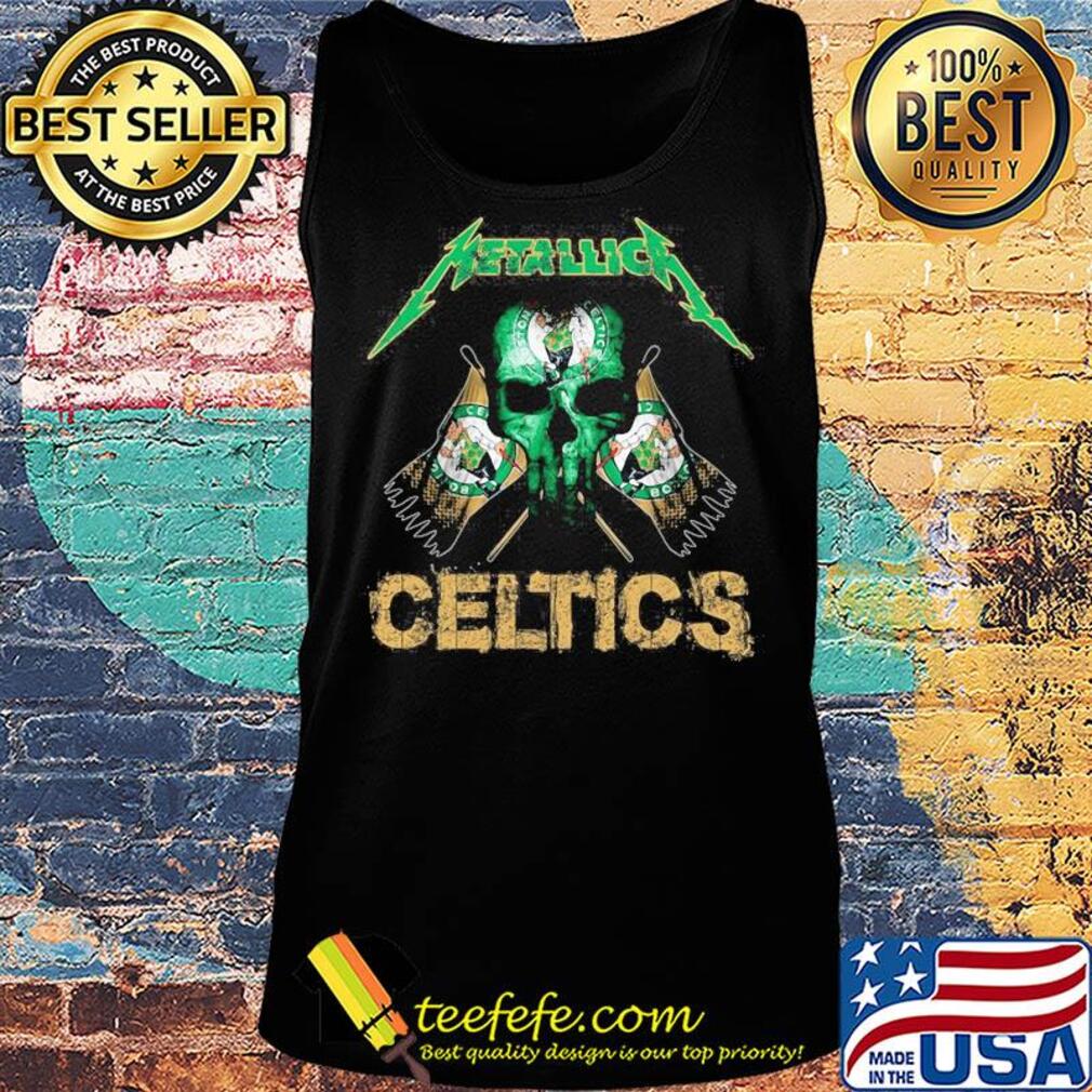 Skull metallica boston celtics flag s Tank top Skull metallica boston celtics flag s Tank top