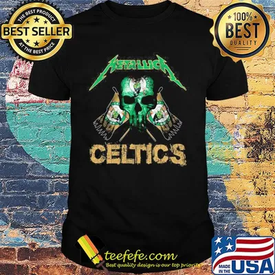 Skull metallica boston celtics flag shirt