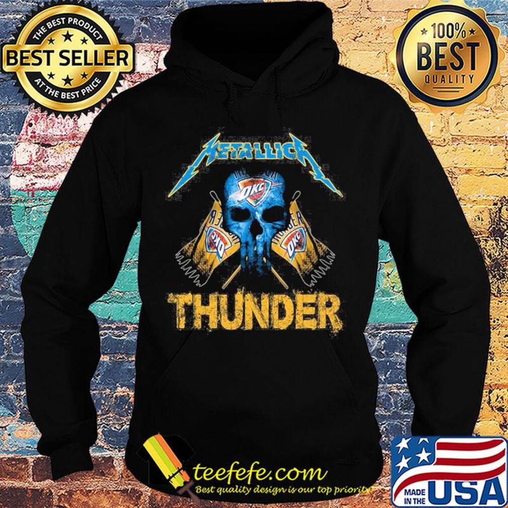 Skull metallica oklahoma city thunder flag s Hoodie Skull metallica oklahoma city thunder flag s Hoodie