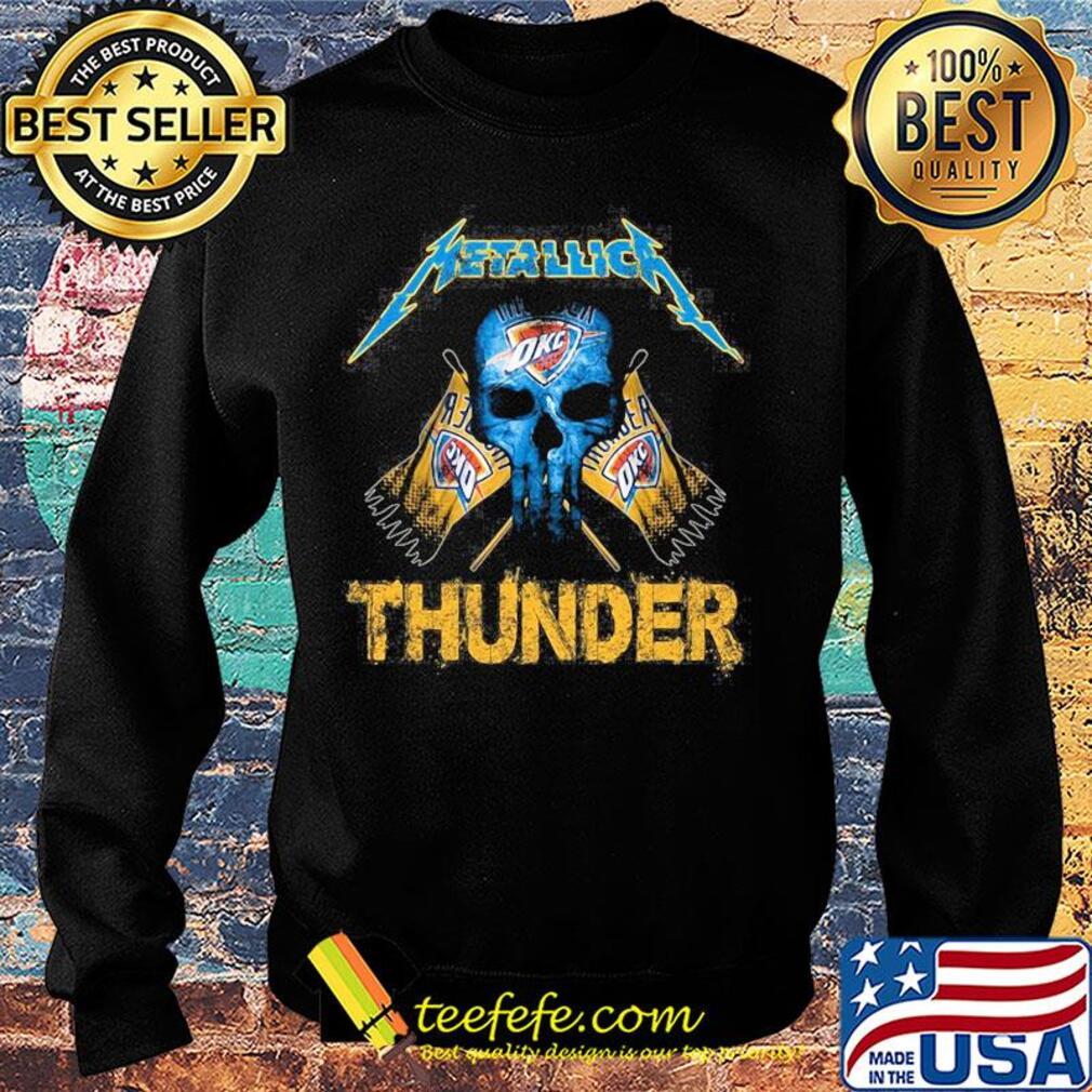 Skull metallica oklahoma city thunder flag s Sweater Skull metallica oklahoma city thunder flag s Sweater