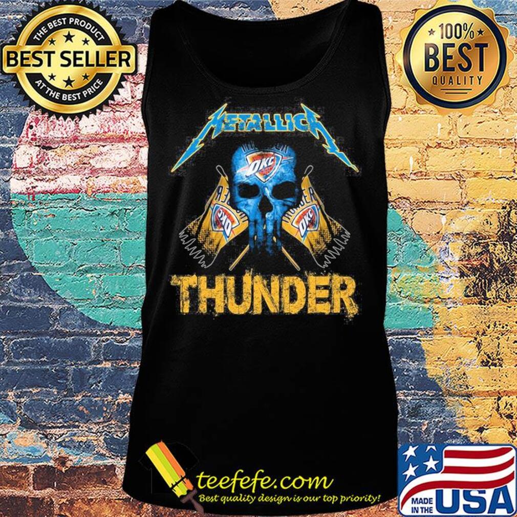 Skull metallica oklahoma city thunder flag s Tank top Skull metallica oklahoma city thunder flag s Tank top