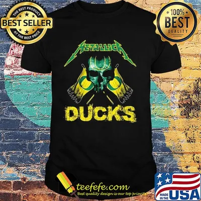 Skull metallica oregon ducks flag shirt