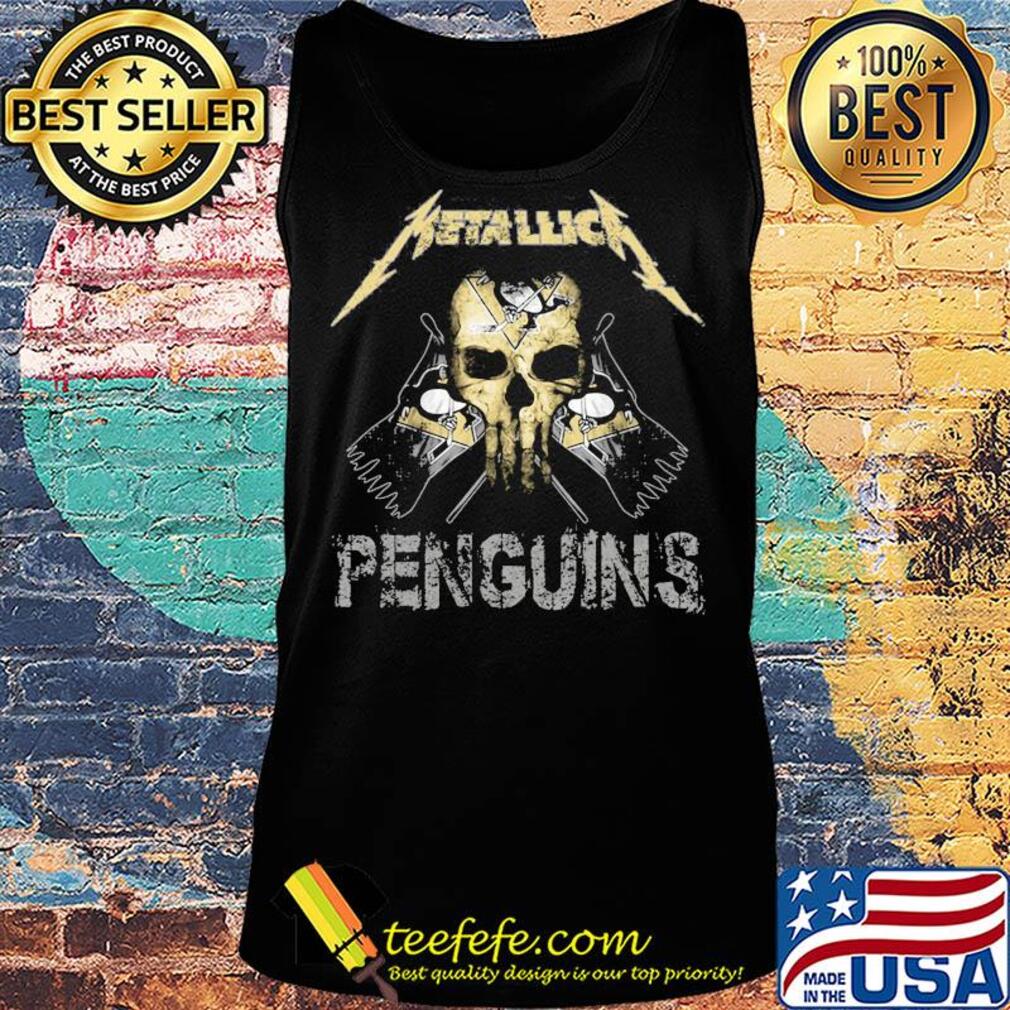 Skull metallica pittsburgh penguins flag s Tank top Skull metallica pittsburgh penguins flag s Tank top