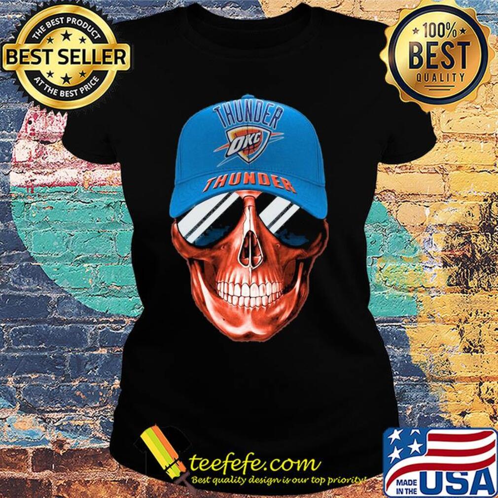 Skull smile oklahoma city thunder football s Ladies tee Skull smile oklahoma city thunder football s Ladies tee