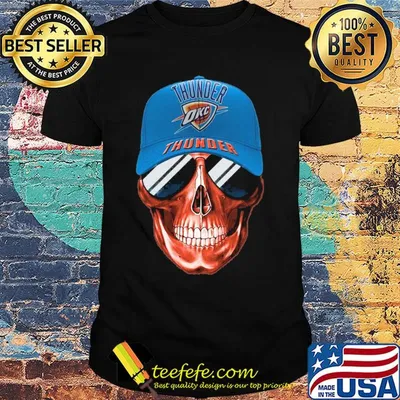 Skull smile oklahoma city thunder football shirt