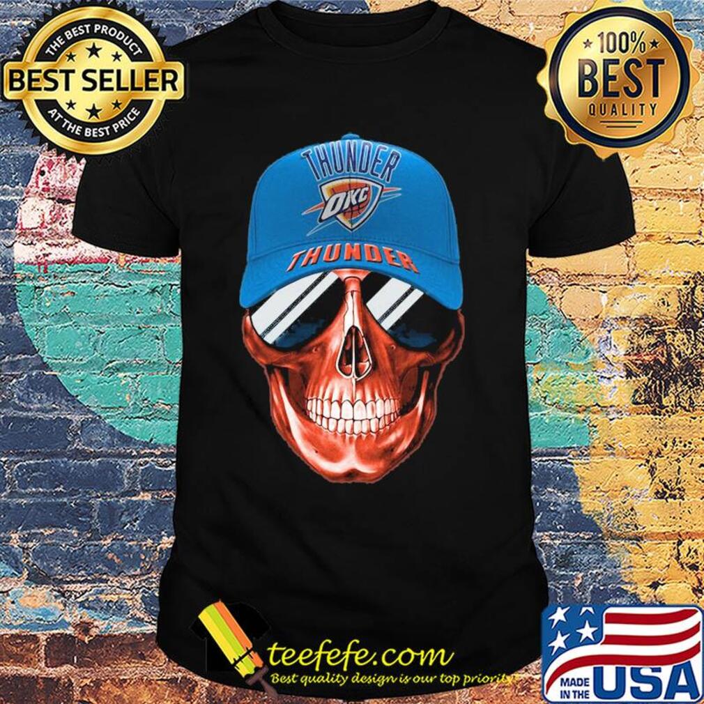 Skull smile oklahoma city thunder football shirt Skull smile oklahoma city thunder football shirt