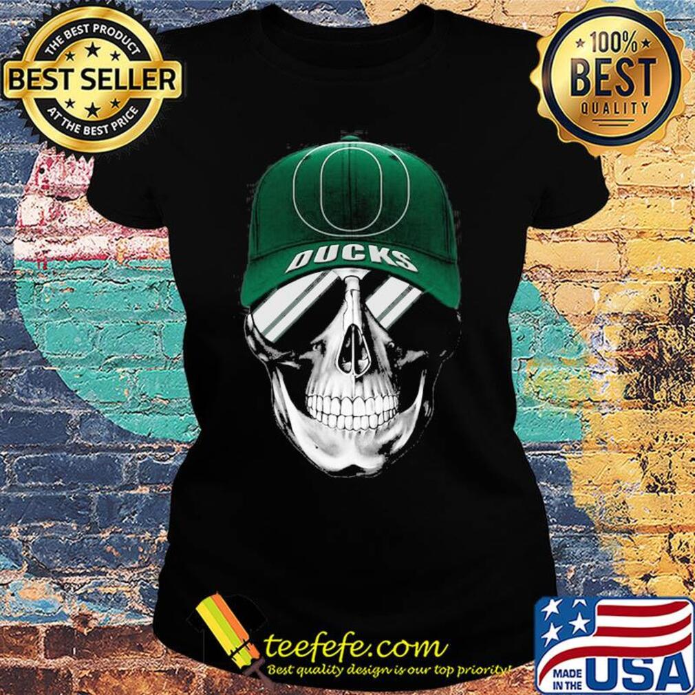 Skull smile oregon ducks s Ladies tee Skull smile oregon ducks s Ladies tee