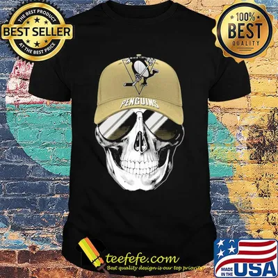 Skull smile pittsburgh penguins hockey shirt