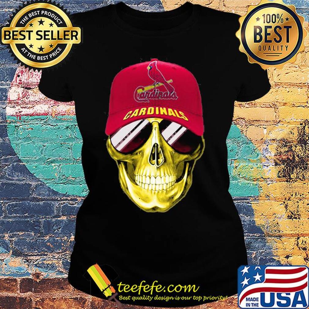 Skull smile st. louis cardinals baseball s Ladies tee Skull smile st. louis cardinals baseball s Ladies tee