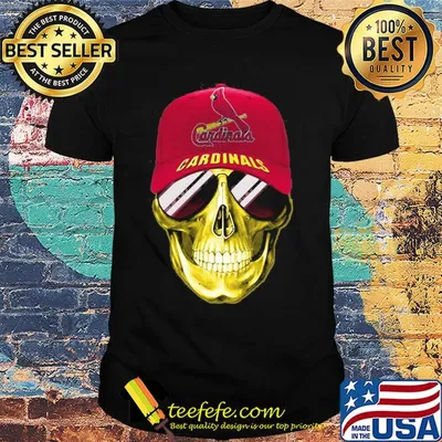 Skull smile st. louis cardinals baseball shirt