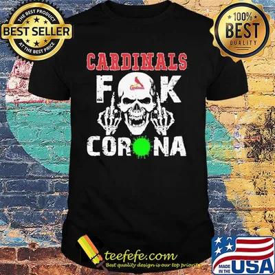 Skull st. Louis cardinals fuck coronavirus shirt