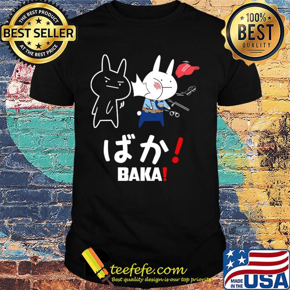 Slap rabbit baka japanese police shirt