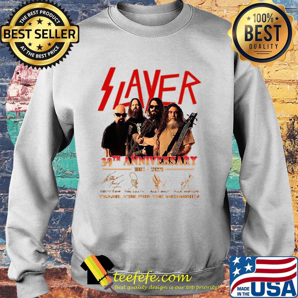 Slayer 39th anniversary 1981 2020 thank you for the memories signatures s Sweater Slayer 39th anniversary 1981 2020 thank you for the memories signatures s Sweater