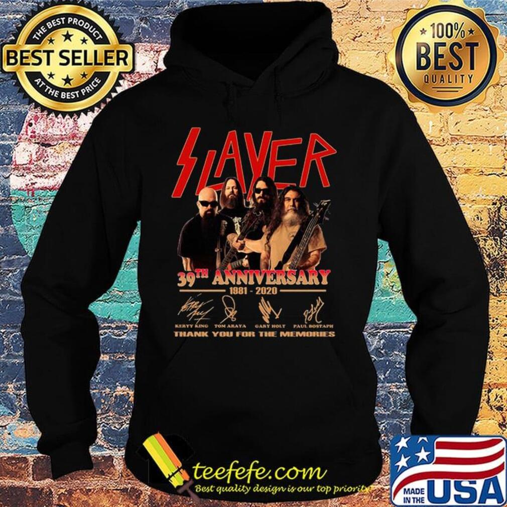 Slayer band 39th anniversary 1981 2020 thank you for the memories signatures s Hoodie Slayer band 39th anniversary 1981 2020 thank you for the memories signatures s Hoodie